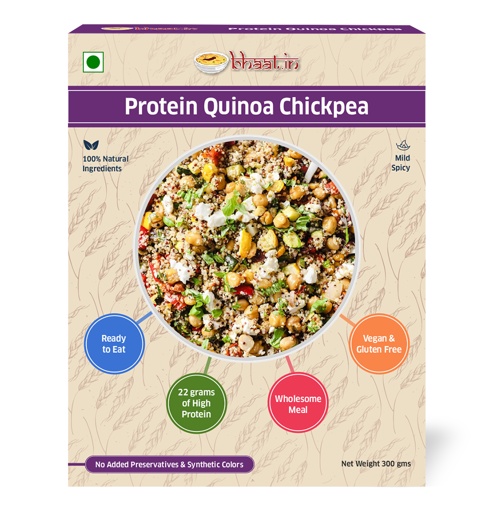 Quinoa chickpea -Protein 22 gms aprox