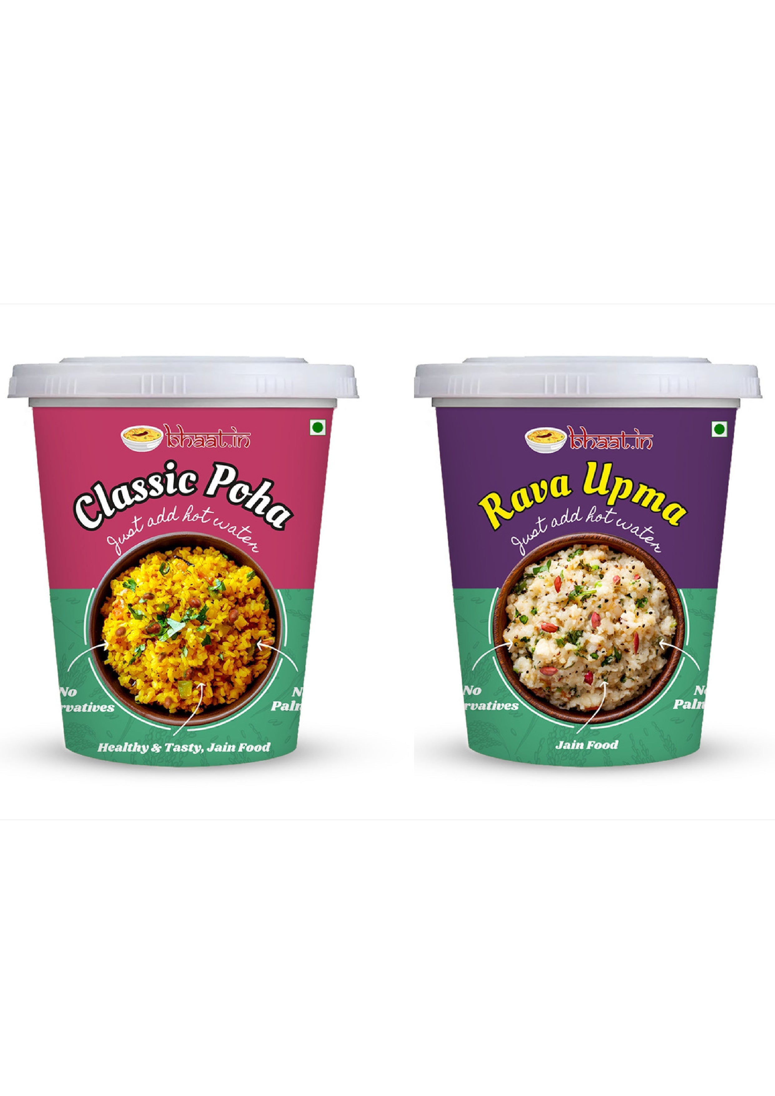 Breakfast combo-Jain Poha & Upma