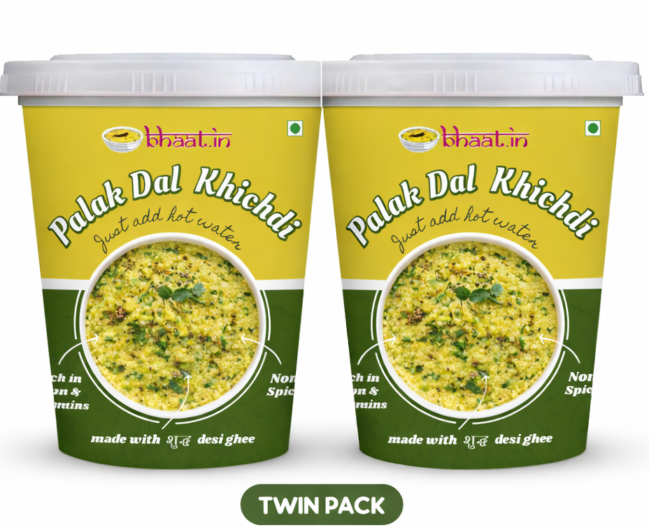 Palak Dal Khichdi in desi ghee -pack of 2