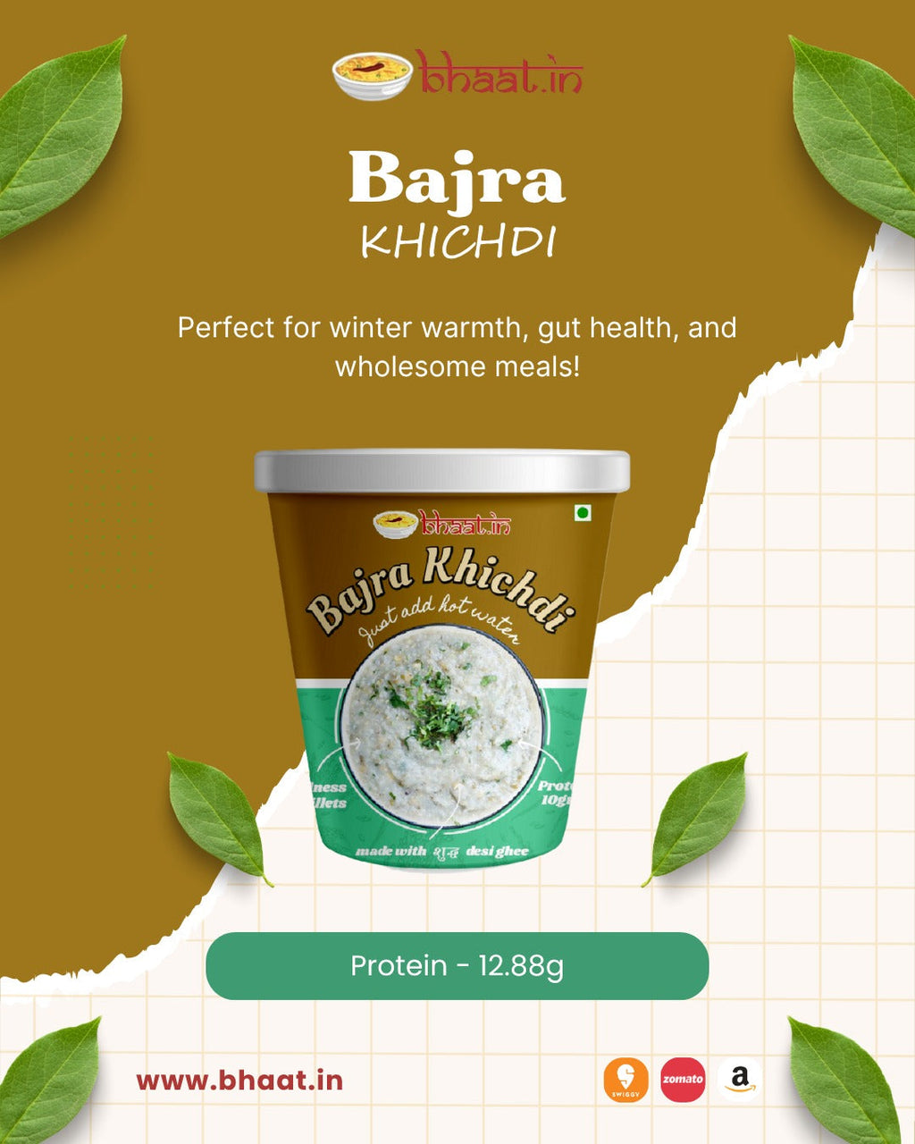 Bajra Millet KhichdI in desi ghee-Pack of 2