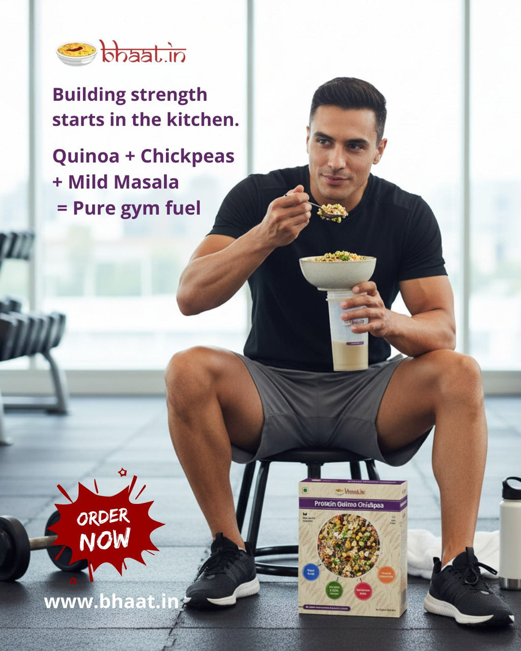 Quinoa chickpea -Protein 22 gms aprox